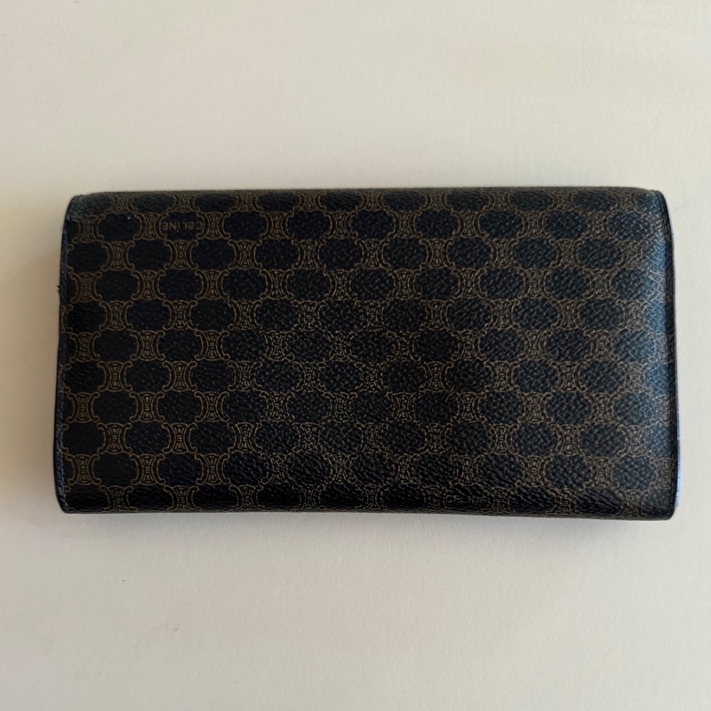 Celine long wallet macadam brown PVC x leather Authentic - Picture 4 of 13